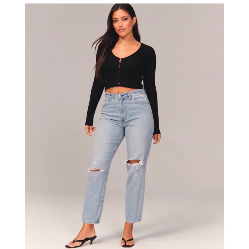 Abercrombie & Fitch Light Blue Straight Leg Jeans